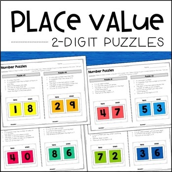 Preview of Place Value Enrichment - 2-digit Number Puzzles