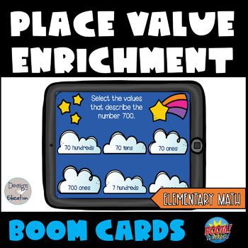 Preview of Place Value Enrichment BOOM Cards | BOOM Distance Learning