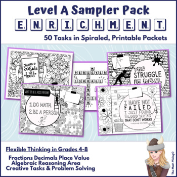 No Prep Enrichment Packets! Puzzles, Riddles, Mental Math