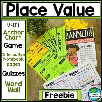 Preview of 4th Grade Place Value Vocabulary and Strategy Anchor Chart Pack