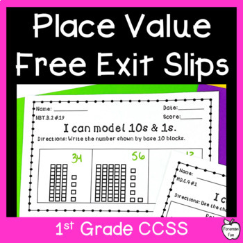 Preview of Place Value Exit Tickets - 2-Digit Numbers - Identifying Tens and Ones