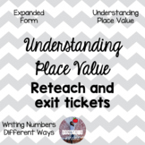 Understanding Place Value - Reteach and Place Value Exit Tickets