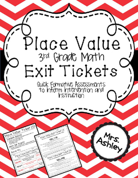 Preview of Place Value Exit Tickets: Slips for Math {TEKS and Common Core Aligned}