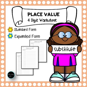 Preview of Place Value Expanded Form, 4-Digit Numbers and 4-Digit Numbers in Standard Form