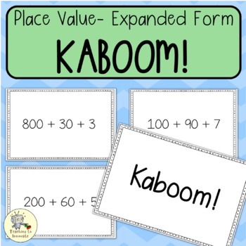 Preview of Place Value - Expanded Form KABOOM! Fun and engaging math game for centres!