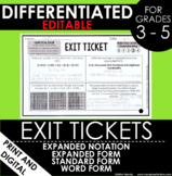 Place Value Expanded Form Standard Form Exit Tickets - Goo