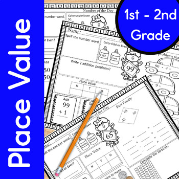 Preview of Place Value Numbers to 100 Worksheets - Freebie
