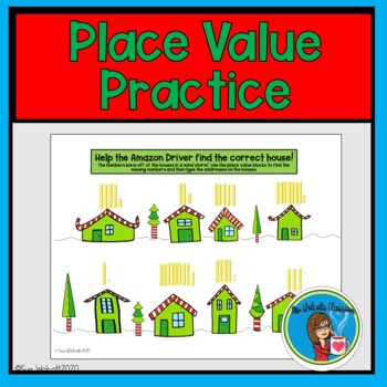 Preview of Two Digit Place Value-Find the missing addresses-Holiday Themed