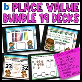 Place Value First Grade Math Review Boom Cards | Digital Centers 