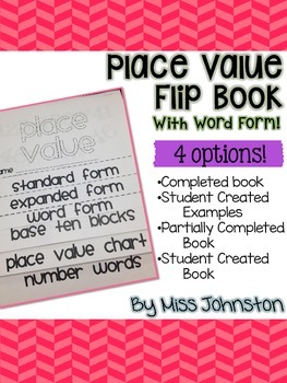 Preview of Place Value Flip Book {4 options}