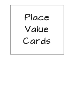 Preview of Place Value Flip Cards
