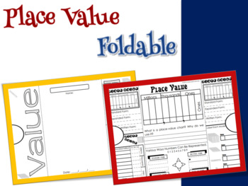 Preview of Place Value |  Foldable