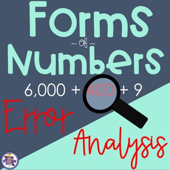 Preview of Place Value - Forms of Numbers Error Analysis