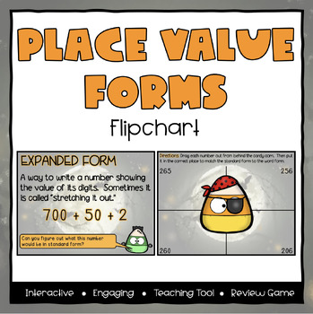 Preview of Place Value Forms ActivInspire Flipchart - Second Grade