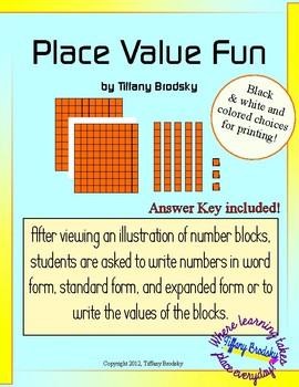 Preview of Place Value Fun Hundreds Tens and Ones Expanded, Standard, and Word Form