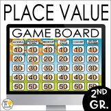 Place Value Math Review Test Prep Game Show 2nd Grade Numb