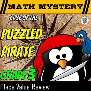 Preview of Place Value Game - 3rd Grade CSI Math Mystery Activity