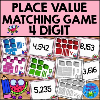 Preview of Place Value Game 4 Digit Place Value  | Place Value Review Activity