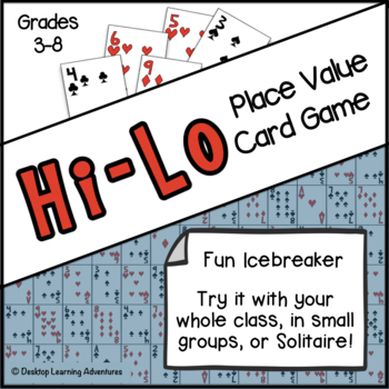 Preview of Place Value Game – Hi-Lo