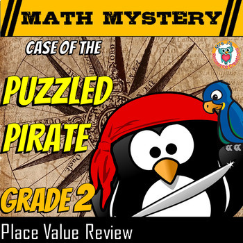 Preview of Place Value Game Math Mystery Activity - 2nd Grade - Expanded Form, Ordering +