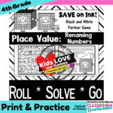 Place Value Game: Renaming Numbers: 4th - 5th Grade Math Game