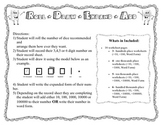 Place Value Game- Roll, Draw, Expand, Add and Write