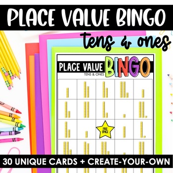 Place Value Game - Tens and Ones Base Ten Block Review by Cupcakes n ...