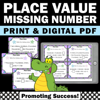 Preview of Place Value Practice Activities Review Centers Expanded and Standard Form 4th