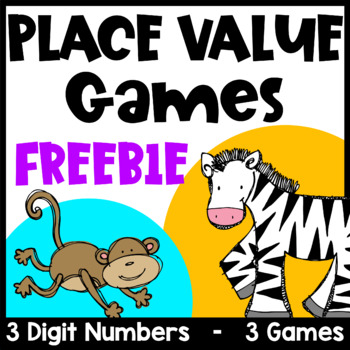 Preview of Free Place Value Games for 3 Digit Numbers with Hundreds, Tens and Ones