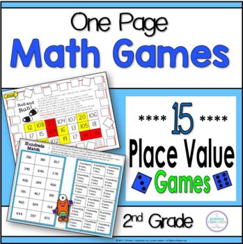 Preview of Place Value Games for Second Grade Math Centers