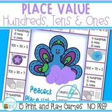 Place Value Review Games for 3 Digit Place Value to Thousands