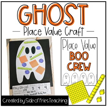 Preview of Place Value Ghost Math Craft 10s, 100s, 1000s