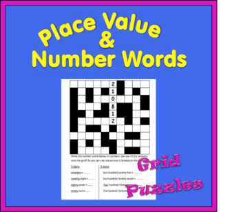 Preview of Place Value and Number Word Grid Puzzles