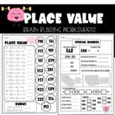 Place Value (HTO) Brain Building worksheets