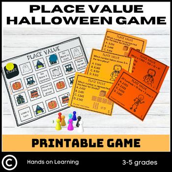 Preview of Place Value Halloween Math Center Game