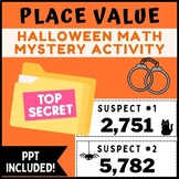 Place Value Halloween Mystery | Crime Scene Math | Fall Po