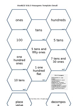 Preview of Place Value Hexagonal Thinking