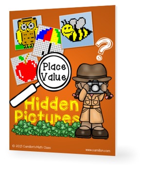 Preview of Math Mystery Picture Place Value Coloring Worksheets, Color Place Value Puzzle