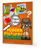Math Mystery Picture Place Value Coloring Worksheets, Colo