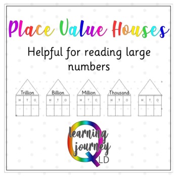 Preview of Place Value Houses // Help to read large numbers