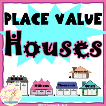 Preview of Place Value Houses Visuals Posters Distance Learning