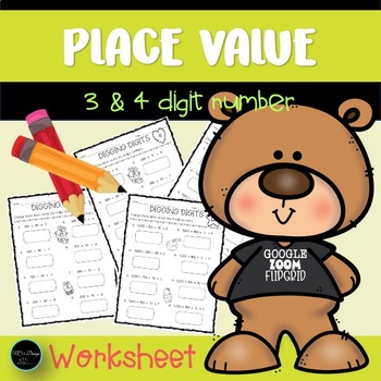 Preview of Place Value Hundreds Tens And Ones | Hundreds Tens And Ones | Three Digit Place