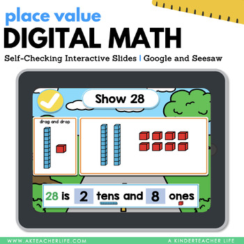 Preview of Place Value Hundreds, Tens and Ones Google Seesaw Math Task Cards