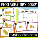 Place Value Hundreds Tens and Ones Task Cards Game for Mat