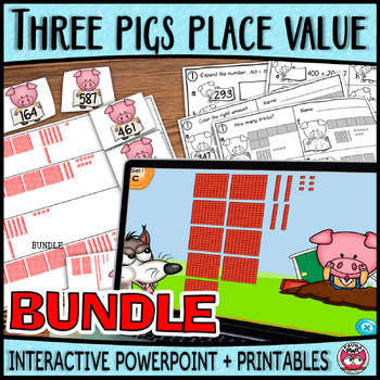 Preview of Place Value - Hundreds, tens, ones BUNDLE