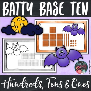 Preview of Place Value Activity Hundreds Tens and Ones Batty Base Ten