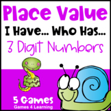 Place Value I Have Who Has - 5 Games - Hundreds, Tens, One