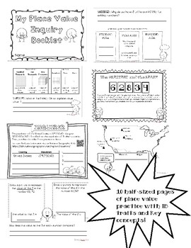 Preview of Place Value Inquiry Booklet