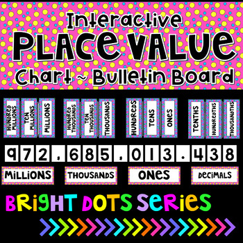 Preview of Place Value Posters Interactive Bulletin Board Chart Bright Dots