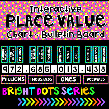 Preview of Place Value Chart Posters Interactive Bulletin Board-Black Series Wall Display